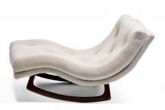 Adrian Pearsall Adrian Pearsall Chaise Lounge Rocker in New Pale Sand Color Faux Shearling - 4089645