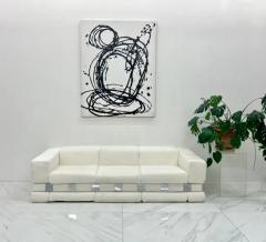 Adrian Pearsall Adrian Pearsall Chrome and Boucle Sofa 1970s - 3176144