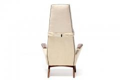 Adrian Pearsall Adrian Pearsall Ivory White High Back Arm Chair with Black Piping Model 1865 C - 2450860