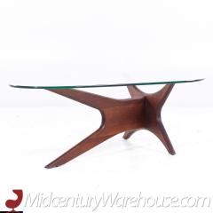 Adrian Pearsall Adrian Pearsall Mid Century Jacks Walnut and Glass Biomorphic Coffee Table - 3683858