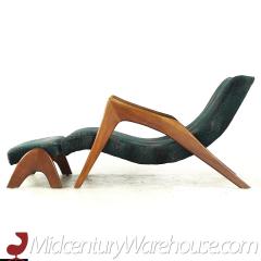 Adrian Pearsall Adrian Pearsall Mid Century Walnut Grasshopper Lounge Chair with Ottoman - 3184467