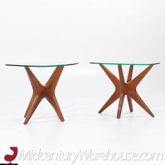 Adrian Pearsall Adrian Pearsall Mid Century Walnut Jacks Side Tables Pair - 3683852