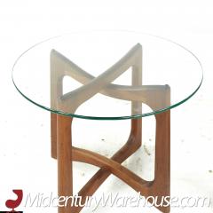 Adrian Pearsall Adrian Pearsall Mid Century Walnut and Glass Side Tables Pair - 3693200