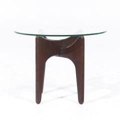 Adrian Pearsall Adrian Pearsall Mid Century Walnut and Glass Side Tables Pair - 3836587