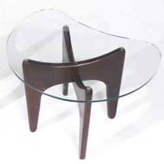 Adrian Pearsall Adrian Pearsall Mid Century Walnut and Glass Side Tables Pair - 3836589