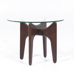 Adrian Pearsall Adrian Pearsall Mid Century Walnut and Glass Side Tables Pair - 3836590