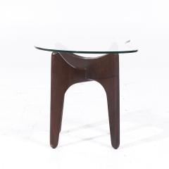 Adrian Pearsall Adrian Pearsall Mid Century Walnut and Glass Side Tables Pair - 3836592
