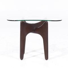 Adrian Pearsall Adrian Pearsall Mid Century Walnut and Glass Side Tables Pair - 3836594