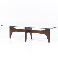 Adrian Pearsall Adrian Pearsall Mid Century Walnut and Glass Stingray Coffee Table - 3836565