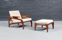 Adrian Pearsall Adrian Pearsall Model 1209 C Lounge Chair w Ottoman for Craft Associates - 4709795