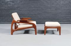 Adrian Pearsall Adrian Pearsall Model 1209 C Lounge Chair w Ottoman for Craft Associates - 4709796