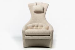 Adrian Pearsall Adrian Pearsall Sculptural Mom Pop Lounge Chairs in Ivory Boucl c 1960s - 2262266