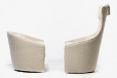 Adrian Pearsall Adrian Pearsall Sculptural Mom Pop Lounge Chairs in Ivory Boucl c 1960s - 2262277