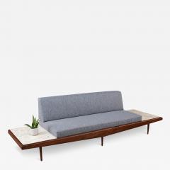 Adrian Pearsall Adrian Pearsall Sofa with Travertine Side Tables for Craft Associates - 3508172