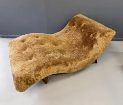Adrian Pearsall Adrian Pearsall Style 1970s Wave Lounge Chair in a Fun Faux Fur Mid Century - 3523415