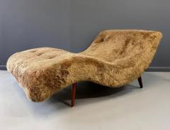 Adrian Pearsall Adrian Pearsall Style 1970s Wave Lounge Chair in a Fun Faux Fur Mid Century - 3523417