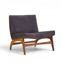 Adrian Pearsall Adrian Pearsall Style Mid Century Walnut Slipper Chairs Pair - 4683407