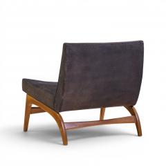Adrian Pearsall Adrian Pearsall Style Mid Century Walnut Slipper Chairs Pair - 4683412