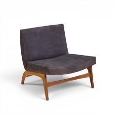 Adrian Pearsall Adrian Pearsall Style Mid Century Walnut Slipper Chairs Pair - 4683416