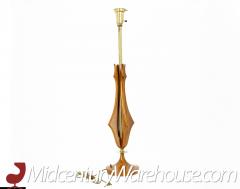 Adrian Pearsall Adrian Pearsall Style Mid Century Walnut and Brass Table Lamp - 3695381