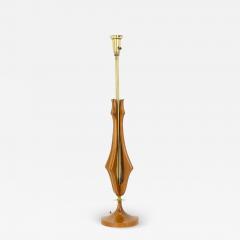 Adrian Pearsall Adrian Pearsall Style Mid Century Walnut and Brass Table Lamp - 3758370