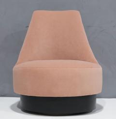 Adrian Pearsall Adrian Pearsall Style Swivel Chair in Blush Mohair - 3092038