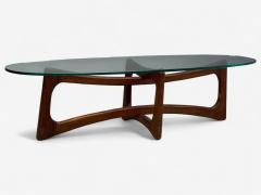 Adrian Pearsall Adrian Pearsall Walnut Glass Coffee Table United States 1960s - 4373509