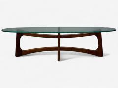 Adrian Pearsall Adrian Pearsall Walnut Glass Coffee Table United States 1960s - 4373510