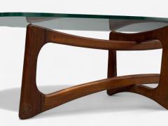 Adrian Pearsall Adrian Pearsall Walnut Glass Coffee Table United States 1960s - 4373511