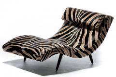 Adrian Pearsall Adrian Pearsall Wave Chaise in Zebra Print Cowhide Upholstery - 2616472