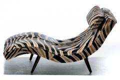 Adrian Pearsall Adrian Pearsall Wave Chaise in Zebra Print Cowhide Upholstery - 2616474