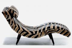 Adrian Pearsall Adrian Pearsall Wave Chaise in Zebra Print Cowhide Upholstery - 2616478