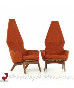 Adrian Pearsall Adrian Pearsall for Craft Associates 2056 C High Back Lounge Chairs Pair - 3047753