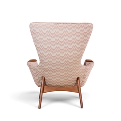 Adrian Pearsall Adrian Pearsall for Craft Associates 2231 C Walnut Wingback Lounge Chairs Pair - 4810471