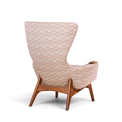 Adrian Pearsall Adrian Pearsall for Craft Associates 2231 C Walnut Wingback Lounge Chairs Pair - 4810473