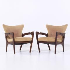 Adrian Pearsall Adrian Pearsall for Craft Associates 2291 C MCM Walnut Lounge Chair Pair - 4044936