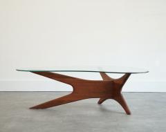 Adrian Pearsall Adrian Pearsall for Craft Associates Asymmetric Walnut Coffee Table C 1950s - 4580946
