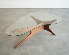 Adrian Pearsall Adrian Pearsall for Craft Associates Asymmetric Walnut Coffee Table C 1950s - 4580949