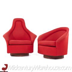 Adrian Pearsall Adrian Pearsall for Craft Associates His and Hers Swivel Lounge Chairs Pair - 3683901