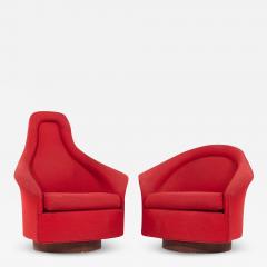 Adrian Pearsall Adrian Pearsall for Craft Associates His and Hers Swivel Lounge Chairs Pair - 3688908