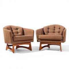 Adrian Pearsall Adrian Pearsall for Craft Associates Mid Century Barrel Lounge Chairs Pair - 4548021