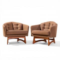 Adrian Pearsall Adrian Pearsall for Craft Associates Mid Century Barrel Lounge Chairs Pair - 4548022