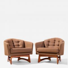 Adrian Pearsall Adrian Pearsall for Craft Associates Mid Century Barrel Lounge Chairs Pair - 4548182