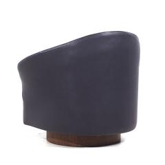 Adrian Pearsall Adrian Pearsall for Craft Associates Mid Century Walnut Base Swivel Lounge Chair - 4022938