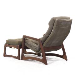 Adrian Pearsall Adrian Pearsall for Craft Associates Mid Century Walnut Chair and Ottoman - 3829415