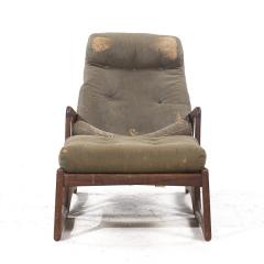 Adrian Pearsall Adrian Pearsall for Craft Associates Mid Century Walnut Chair and Ottoman - 3829417