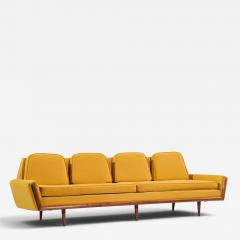 Adrian Pearsall Adrian Pearsall for Craft Associates Mid Century Walnut Gondola Sofa - 4603753