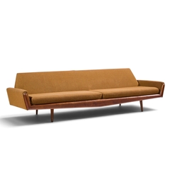 Adrian Pearsall Adrian Pearsall for Craft Associates Mid Century Walnut Gondola Sofa - 4789465