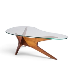 Adrian Pearsall Adrian Pearsall for Craft Associates Mid Century Walnut Jacks Coffee Table - 4743139