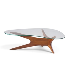 Adrian Pearsall Adrian Pearsall for Craft Associates Mid Century Walnut Jacks Coffee Table - 4743141